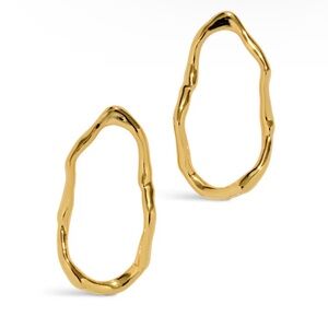 Brut 14kt -Plated Hoop Earrings
